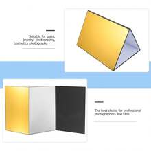 VOJCBKRE Foldable Photography Reflector A4 4-Panel Black White Gold Silver 4-Color 3-Fold Lightweight Design Suitable For Portrait, Macro, Desktop Photography Studio And Food Photography - View 11