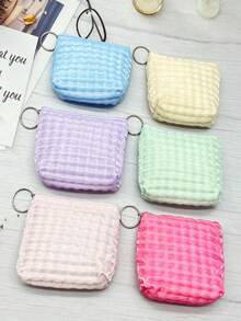 Multi-Color Fashion Women's Mini Coin Purse, Zipper Closure, Can Hold Driver's License, ID Card, Earphone Cable, Also Suitable As Makeup Bag, Wallet, Phone Bag, Perfect For Halloween/Christmas Special Offer - Multicolor - View 1