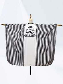 Eyelash Print Barber Cape, Waterproof Polyester Hair Cutting Salon Cape, Adjustable Snap Closure Hairdressing Apron For Haircut Styling - Multicolor - View 10