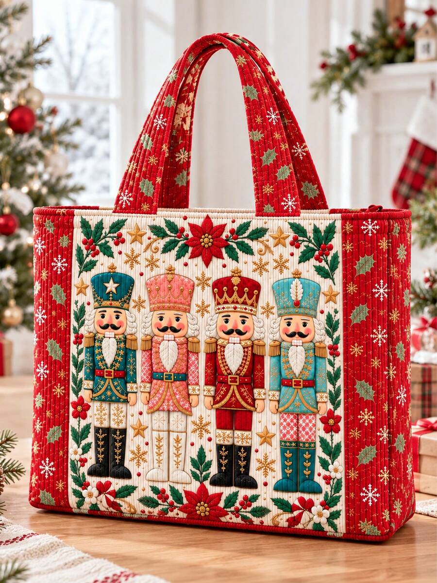New Christmas Nutcracker Women's Tote Bag, Reusable Women's Printed ...