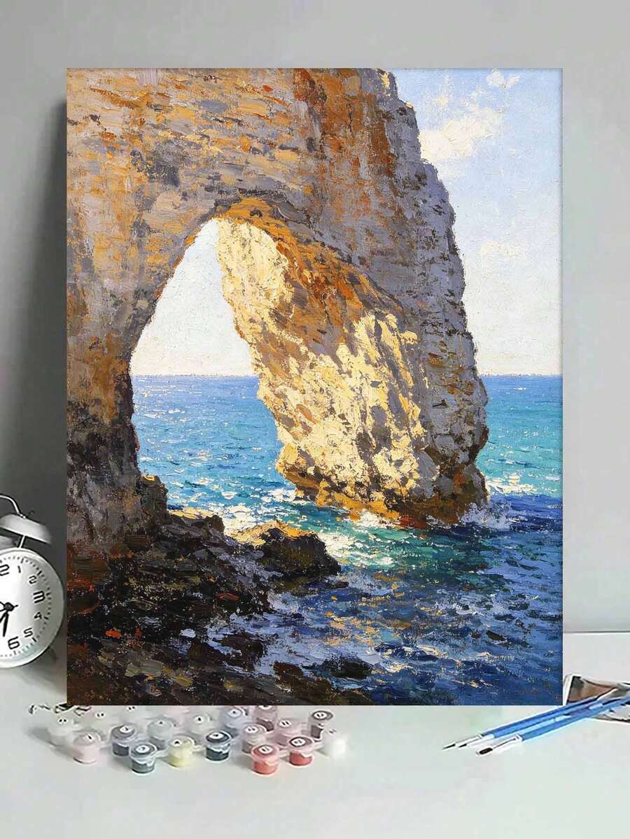 مجموعة الرسم بالأرقام بموضوع المحيط للبالغين، لوحة قماش أكريليك بدون إطار، ديكور منزلي DIY، فكرة هدية رائعة لأعياد الميلاد والهدايا الموسمية.