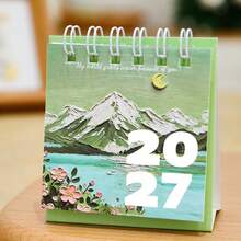 2027 Oil Painting Mini Desk Calendar, Ins Style Desktop Calendar, Check-In Ornament, Highly Attractive Landscape Mini Calendar, Small Gift - Oil Painting Calendar - View 12