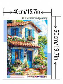1pc DIY Diamond Painting Sticker Embroidery Landscape Cottage Home Decor Full Drill 30*40cm/40x50cm - Sets - View 10