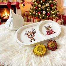 4pcs/Set Funny Christmas Reindeer Theme Patten UV Transfer Stickers - For DIY Crafts, Mugs, Laptops & Water Bottles, Self-Adhesive Plastic Decals, DIY Mug Decoration, Laptop Decals, Holiday Decorations, Festive Designs, Highquality Prints - Multicolor - View 6