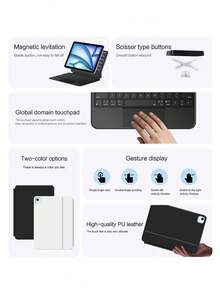 Keyboard Protective Case Compatible With IPad Air 11-Inch M4 M3 M2 Air 5 Air 4 10.9-Inch Pro 11 2018-2022, Magic Keyboard Smart Magnetic Backlit Cover, 6-Row Function Keys - View 11
