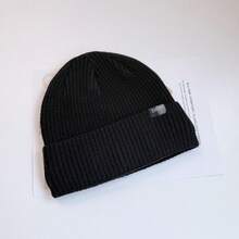 1 buah Topi Beanie Rajut Pria, Topi Cuaca Dingin Warna Polos Sederhana, Topi Wol Tahan Angin untuk Luar Ruangan, Topi Hangat Musim Gugur/Dingin Cocok untuk Pemakaian Sehari-hari - MultiWarna - View 7