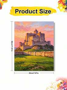 Paint By Numbers Castle View Kit For Adults Frameless Acrylic Canvas Art, DIY Home Decor, Great Gift Idea For Birthdays, Holidays Gifts. - Sets - View 9
