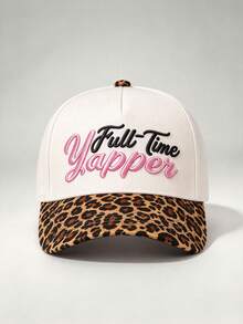 1pc Two-Tone Gorras Para Mujer Full-Time Yappen Embroidered Hats For Women Baseball Cap Adjustable Design Great For Travel Parties And Sun Protection - Multicolor - View 8