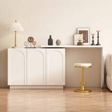 Old SKU: LY316604AAA-L-Shaped Rotating Computer Desk, Office Desk, Vanity, White 110 Cm - White - View 2