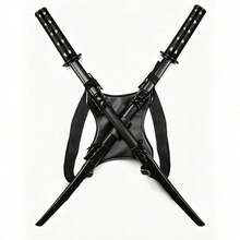 3pcs Set - Halloween Costume Props, Including Shoulder Strap And 2 Handheld Models, Renaissance Warrior Costume Accessories, Retractable Samurai Sword, Renaissance, Medieval, Sword Fake, Made Of PU Material, And Harmless, PU Foam Soft Material, Non-Metal, Unsharpened, For Adult Use Only - Multicolor - View 22