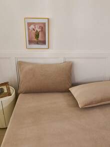 2件裝高級咖啡棕水晶絨保暖信封式枕套，四季適用，不含枕芯，超柔軟透氣、抗皺，提升睡眠舒適度，適合宿舍枕套，開學季適用 - 咖啡棕 - 查看 2