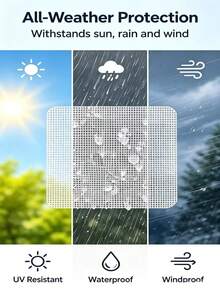 10*10cm Screen Repair Patches, Self-Adhesive Fiberglass Mesh For Window & Door Screens, Easy No-Tool Repair For Tears & Holes - Single-pack - View 3