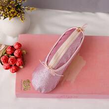 Ballet Shoe Shaped Cosmetic Bag, Portable Makeup Pouch For Dance Training, Ballet Class & Performance, Zipper Makeup Organizer For Brushes, Hair Accessories & Small Essentials - Multicolor - View 7