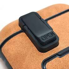 Autumn/Winter New Vintage Solid Color Apple Wireless Bluetooth Earphone Protective Case, With Stand, With Buckle, Can Be Hung On Bag, TPU Earphone Case Compatible With Apple 1st/2nd/3rd/4th/5th/Pro3/Pro2 Earphone Case Protective Cover - Brown - View 8