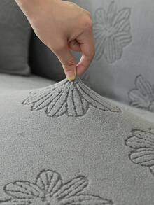 1件裝現代純色花卉紋理沙發套，防滑耐用、防寵物污漬、易安裝，4色可選，適用1-4人座，四季通用於客廳、臥室、書房，可機洗，提升居家幸福感 - 深灰色 - 查看 4