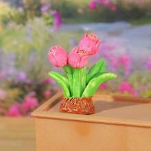 Cute Realistic Plant Micro Landscape Small Ornament, Car Decoration Flower Mini Decor - Car Ornament - View 1
