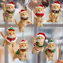 Cute Orange Tabby Cat Christmas Ornament - 2D Flat Non-3D | Classic Style, Suitable For Christmas Tree, Home, Office, Yard, Classroom | Multi-Purpose - A - View 7