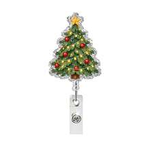 1pc Christmas Tree Retractable Badge Reel, Gingerbread Man Snowflake Heart Christmas Tree Easy-Pull Glitter Acrylic Retractable Badge Reel ID Holder, Suitable For Nurses, Doctors, Christmas - A - View 12