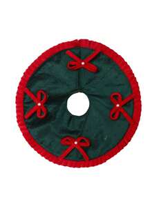 Christmas Tree Skirt - Festive Holiday Decoration For Small Christmas Trees, Christmas Tree Skirt, Velvet Holiday Tree Skirt, Red And Green Felt With Classic Design Reliable And Durable - Christmas - View 10