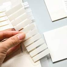 5-Piece White Style Combination Set Square-Shaped Index Labels PET Semi-Transparent Sticky Notes Multi-Color Series Marker Tabs Student Textbook Record Stickers Reading Notebook Memo Tabs School Supplies Back To School Supplies Ultra-Thin Index Tabs - one-size - View 7