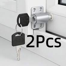 1pc/2pcs Set Sliding Window Security Lock With Key, Universal Push-Pull Door And Window Protection Lock Set, Suitable For Patio Sliding Doors - Durable Aluminum Alloy Window Restrictor - Multicolor - View 11