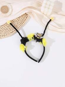 1pc/2pcs Funny Insect Antenna Flower Headband, European And American Party Costume Tulle Flower Bee Ladybug Decoration Photo Shoot Performance Headband - Multicolor - View 4