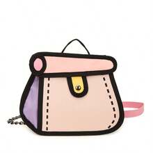 1PC-New High-Value Canvas Crossbody Bag, Lightweight Egg-Shaped One Shoulder Small Square Bag, An Exquisite Bag Suitable For Women, Exquisite Gift, Outfit Gift - Multicolor - View 9
