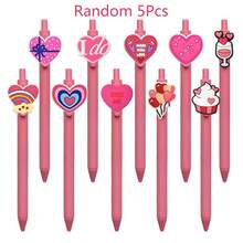 5/10pcs Random Heart-Shaped Ballpoint Pens, Creative Valentine's Day Ballpoint Pens, Holiday And Party Gift Pens - Multicolor - View 9