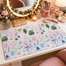 1pc Watercolor Seashell Mouse Pad, Colorful Shells, Starfish And Coastal Ocean Pattern Extended Desk Mat For Home Office And Gaming, Sizes S/M/L/XL - View 4