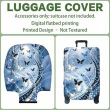 1PC, Flat Print Design, Luggage Cover (Only Luggage Cover, Not Including Luggage), Suitable For 20 To 30 Inch Luggage, Made Of Thickened High-Quality Fabric, Essential Accessory For Your Travel And Checked Luggage. - Multicolor - View 14