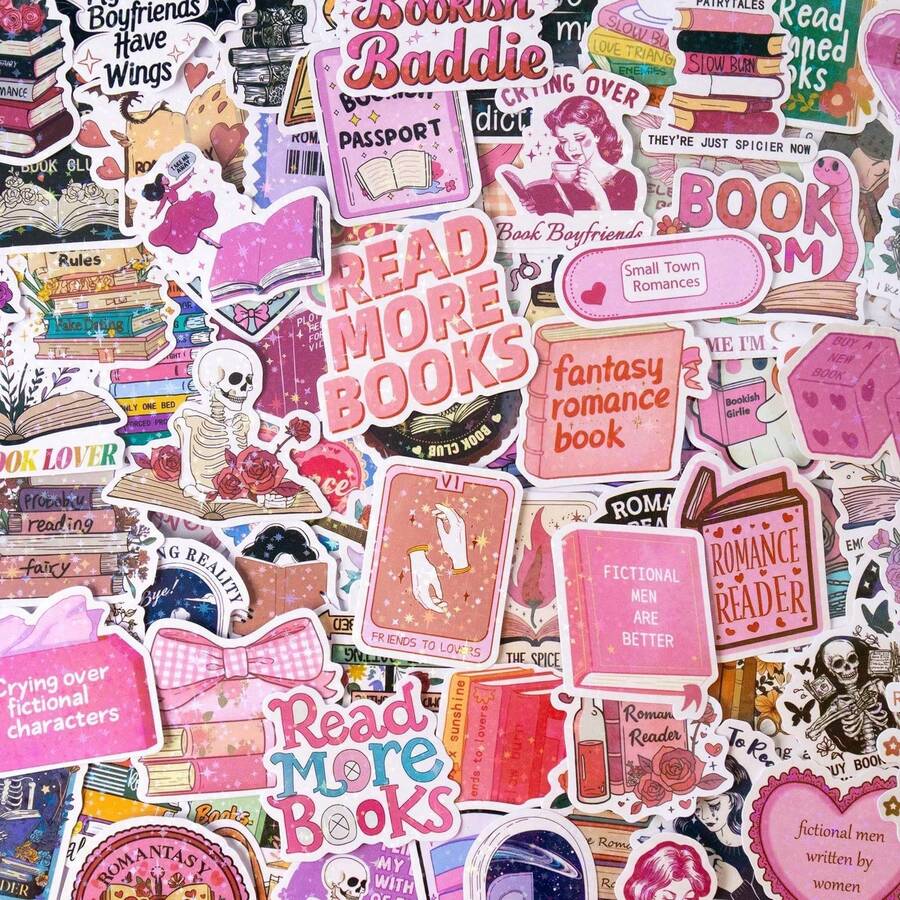 Stiker Gaya Gulir Vintage, Stiker Grafiti Dekoratif Kartun DIY untuk Laptop, Buku Tempel, Koper, Kulkas - Satu-Ukuran - View 1