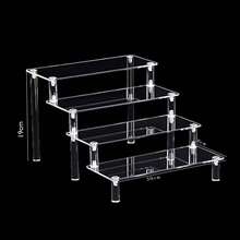 Acrylic Cake Display Stand Desktop Display Rack Tea Party Display Stand Trapezoid Tiered Combination Display Rack Dessert Stand Birthday Party Wedding Cake Stand - Clear - View 11