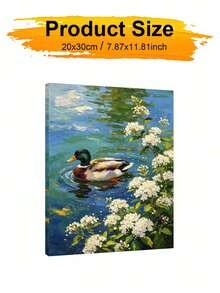 Paint By Numbers Duck Landscape Kit For Adults Frameless Acrylic Canvas Art, DIY Home Decor, Great Gift Idea For Birthdays, Holidays Gifts. - Sets - View 8