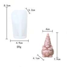 Khuôn silicone 3D hình Gnome phong cách hoạt hình không khí lễ hội, dùng làm xà phòng thủ công, nến thơm trang trí - người lùn - Xem 2