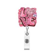 1pc Romantic Heart-Shaped Acrylic Retractable Badge Reel Clip, Valentine's Day Workplace Gift - Multicolor - View 8