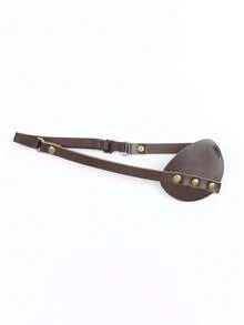 PU Leather Pirate Eye Patch, Antique Rivet Decor Single Eye Cover, Adjustable Strap, Medieval Cosplay Costume Accessory For Halloween - A - View 9