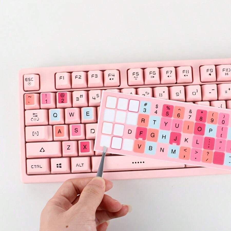Miếng dán bàn phím chữ cho laptop và máy tính để bàn, nhiều màu, dùng chung cho nhiều loại bàn phím - Xem 1