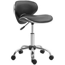 Adjustable Rolling Swivel Beauty Salon Chair, Stool Spa, Black On-Site - Black + PU - View 9