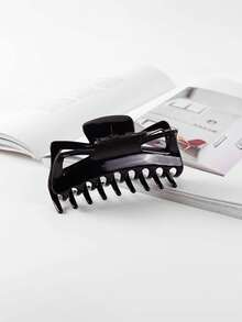 1Pc Claw Clip Back Of Head Large Hair Claw Hair Clip High Temperament Hair Additions - Black - View 7