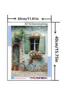 1 قطعة ملصق رسم الماس DIY تطريز منظر طبيعي كوخ ودراجة ديكور منزلي حفر كامل 30*40 سم/40*50 سم - أطقم - مشاهدة 10