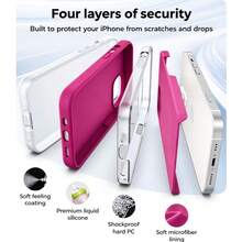 原裝矽膠手機殼，相容 iPhone 13 14 15，[軍規級防震保護] 柔軟防刮微纖維內襯矽膠殼，相容 iPhone 16 Pro Max 17 Pro Max 18 Pro Max XS Max XR 7 8 Plus SE2022 6s 6s Plus 12 Mini 11 - 火龍果 - 查看 6