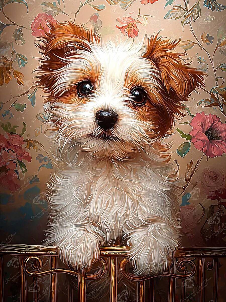 قطعة واحدة ملصق رسم الماس DIY تطريز حيوان جرو ديكور منزلي حفر كامل 30*40 سم/40*50 سم - أطقم - مشاهدة 1