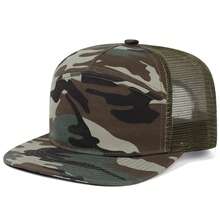 1 buah Topi Baseball Pinggiran Datar Warna Solid 7 Panel Bergaya, Topi Kasual Jaring Bernapas untuk Luar Ruangan, Unisex - MultiWarna - View 10