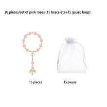 4/12/24/30/40/120pcs/Set Mini Rose Prayer Beads Angel First Communion Baptism Party Favors, Suitable For Various Party Gifts - Multicolor - View 17