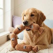 1 Mainan Anjing Dachshund yang Menyenangkan dan Berbunyi, Mainan Plush yang Dapat Diremas dan Menghasilkan Suara, Mainan Interaktif untuk Menghilangkan Kebosanan, Cocok untuk Anjing Kecil dan Sedang untuk Dikunyah dan Dimainkan, Hadiah Hiburan Mandiri untuk Hewan Peliharaan - MultiWarna - View 4