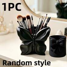 1pc 3D Printed Butterfly Makeup Brush Holder, Highly Attractive Desktop Cosmetic Storage Box, Multi-Function Storage Bucket, Suitable For Eyebrow Pencil, Earrings Jewelry, Vanity Decor Christmas - Multicolor - View 10