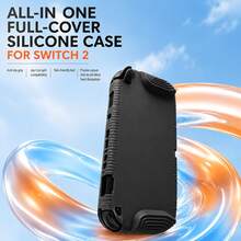 Compatible With Switch 2 Game Console One-Piece Silicone Protective Case, Soft Anti-Slip Shock-Absorbing Anti-Drop Cover, Reinforced Four Corners For Shock Absorption, Ergonomic Grip Design, Precise Cutouts For Charging Port And Ventilation Holes, Supports Joy-Con Detachment, Black Orange Blue Optional, Portable Durable Game Console Protective Accessory - View 10