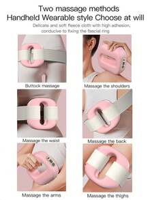 AXH Professional Grade Rechargeable Vibrating Fascia Ring, Fat Burning Massage Ring For Waist And Abdomen, Fat Reduction And Body Shaping Yoga Ring - Multicolor - View 4