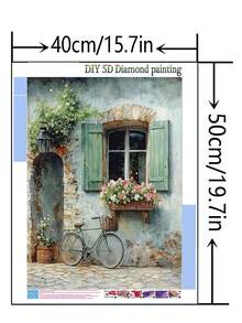 1 قطعة ملصق رسم الماس DIY تطريز منظر طبيعي كوخ ودراجة ديكور منزلي حفر كامل 30*40 سم/40*50 سم - أطقم - مشاهدة 9