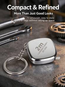 2M Keychain Tape Measure, Mini Retractable Pocket Tape Measure, Rust-Proof, Sand-Resistant And Shock-Resistant Portable Measuring Tool, Great Small Gift For Woodworking, Home, Craft, Outdoor And Daily Measurement - Tape Measure - View 6